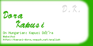 dora kapusi business card